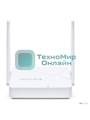 Роутер Mercusys MR20 AC750 Dual-Band Wi-Fi RouterSPEED: 300 Mbps at 2.4 GHz + 433 Mbps at 5 GHzSPEC: 2× Fixed External Antennas, 2× 10/100 Mbps LAN Ports, 1× 10/100 Mbps WAN PortFEATURE: Router/Access Point Mode Mode, WPS/Reset Button, IPTV, IPv6, Parental Controls