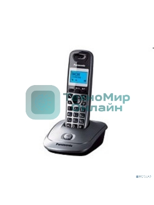 Телефон беспроводной (DECT) Panasonic KX-TG2511RUM (металик) АОН, Caller ID,спикерфон на трубке,переход в Эко режим одним нажатием