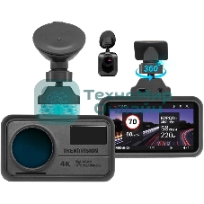 Видеорегистратор TrendVision TDR-725 Real 4K 2CH черный 8Mpix 2160x3840 2160p 170гр. GPS NT96670