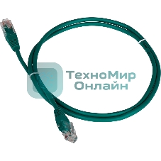 Патч-корд LANMASTER TWT UTP cat.5e, с заливными колпачками, 2.0 м, зеленый