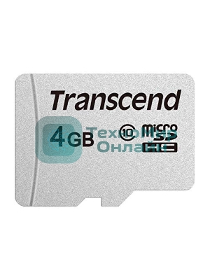 Флеш карта microSD 4Gb Transcend microSDHC Class 10, (без адаптера), TLC