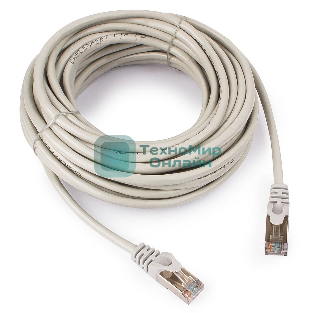 Патч-корд FTP Cablexpert cat.5e, 10м, литой, многожильный серый