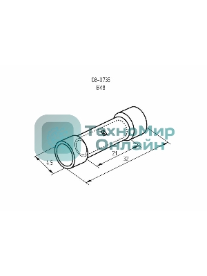Соединительная гильза изолированная Rexant L-32 мм 6-10 мм² (ГСИ 10/ГСИ 6,0-10,0) красная