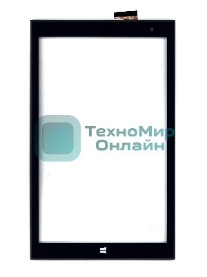 Сенсорное стекло (тачскрин) для Irbis TW43, черное с рамкой
