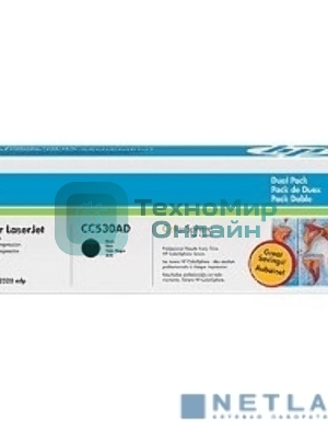 Картридж лазерный двойная упаковка HP CC530AD черный LJ CP2025/CM2320