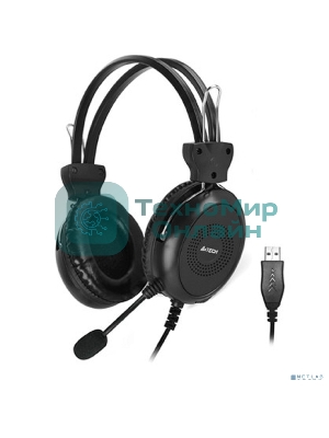 Гарнитура A4Tech HU-30 чёрный, проводная