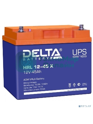 Батарея Delta HRL 12-45 X (45А\ч, 12В) свинцово-кислотный аккумулятор