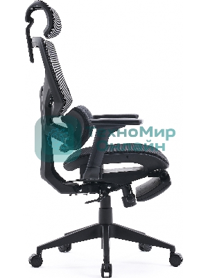 Кресло Cactus CS-CHR-MC01-GYBK серый, сетка, подголовник