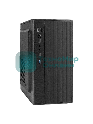 Компьютерный корпус Minitower ExeGate BAA-408U (mATX, без БП, 2хUSB/1хUSB 3.0, HD Audio, черный)