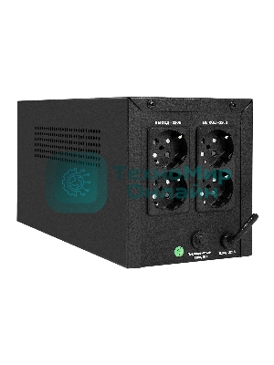 Источник бесперебойного питания ExeGate Smart LB-2200.LCD.AVR.4SH (2200VA/1300W, цветной LCD, AVR, 4*Schuko, батарея 12V 9Ah - 2 шт., металлический корпус, Black)