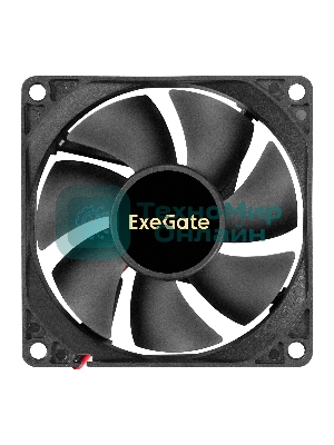 Вентилятор 24В DC ExeGate EX08020S2P-24 (80x80x20 мм, Sleeve bearing (подшипник скольжения), 2pin, 3900RPM, 41dBA)