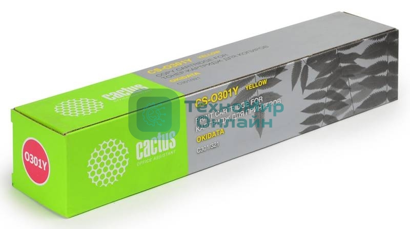 Картридж лазерный Cactus CS-O301Y желтый (1500 стр.) для OKI C301/321