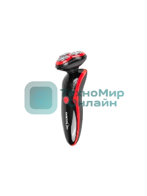 Электробритва Centek CT-2168 (красный) ротор 3D, влажное бритье, 3 плав.головки, 2-ные лезвия, до 50 мин раб