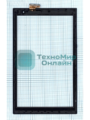 Сенсорное стекло (тачскрин) для Irbis TW43, черное с рамкой