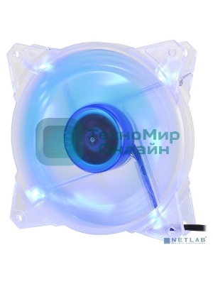 Вентилятор для корпуса Crown CMCF-12025S-1211 прозрачный/синий, 120 мм, 1650 об/мин, 28 дБ, 3 pin