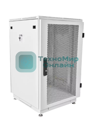 Шкаф телеком. напольный 18U (600x600) дверь перфорированная (ШТК-М-18.6.6-4ААА) (2 коробки)