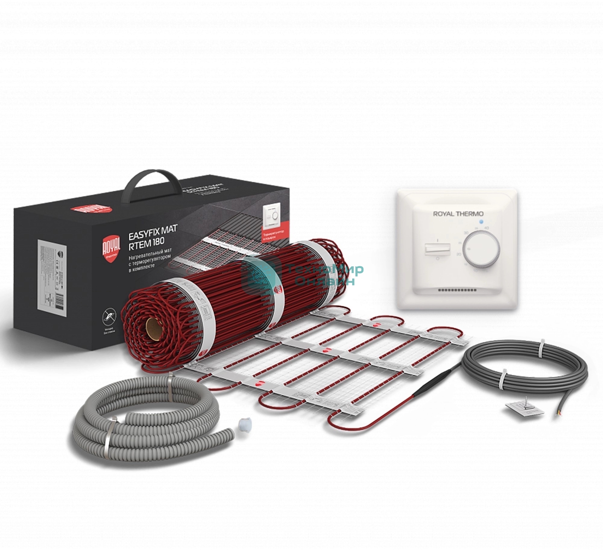 Мат нагревательный Royal Thermo EasyFix Mat RTEM 2-180-8 (комплект с терморегулятором)