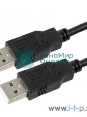 Кабель USB2.0 Pro Cablexpert CCP-USB2-AMAM-6, AM/AM, 1.8м, экран, черный, пакет