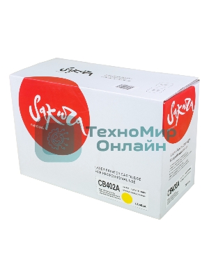 Картридж лазерный Sakura CB402A для HPColor LaserJet CP4005/CP4005n/CP4005dn, желтый, 7500 к.