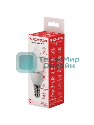 Лампа светодиодная Hiper THOMSON LED CANDLE 8W 670Lm E14 4000K TH-B2016