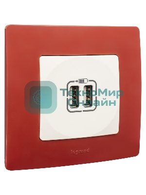 Зарядное устройство с двумя USB-разьемами 240В/5В 2400мА, Etika, белый Зарядное устройство с двумя USB-разьемами 240В/5В 2400мА, Etika, белый