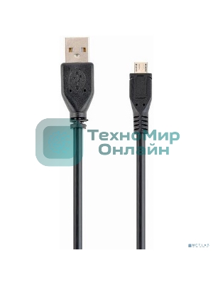 Кабель Filum USB 2.0 Pro, 1.8 м., черный, 2A, разъемы: USB A male- USB micro B male, пакет. (FL-CPro-U2-AM-microBM-1.8M)