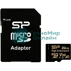 Флеш карта microSD 256Gb Silicon Power microSDHC Class 10 UHS-I A1 V30 U3 (SD адаптер) 100Mb/s