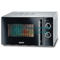 Микроволновая печь Mystery MMW-2032 черный/серебристый, 20 л, 800 Вт, переключатели - поворотный механизм