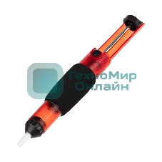 Вакуумный экстрактор припоя Rexant (оловоотсос), пластик, прозрачно-красный