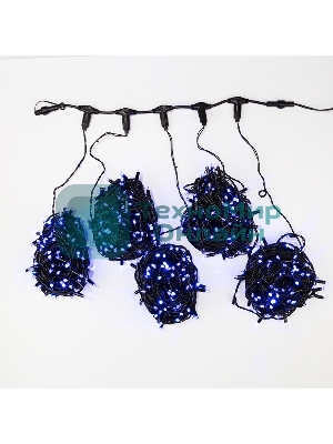 Гирлянда Neon-night LED ClipLight 24V, 5 нитей по 20 метров, цвет диодов синий