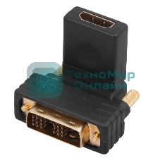 Переходник штекер Rexant DVI-D - гнездо HDMI, поворотный