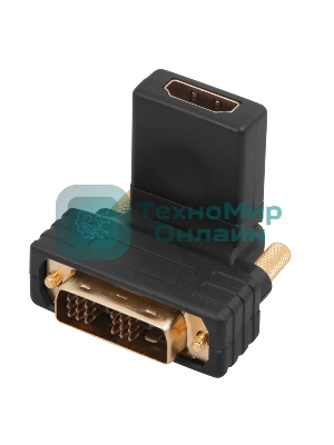 Переходник штекер Rexant DVI-D - гнездо HDMI, поворотный