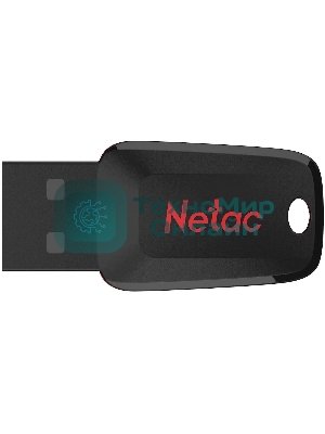 Флешка USB Netac U197 (NT03U197N-032G-20BK), 32Gb, USB 2.0, R/W 25/10, черный/красный
