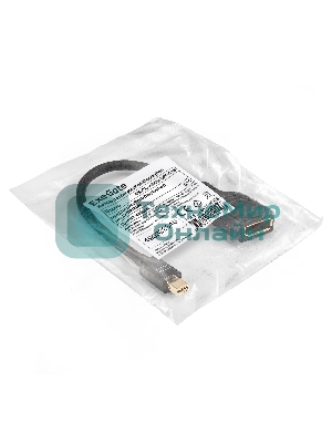 Кабель miniDisplayPort-DisplayPort ExeGate EX-CC-mDPM-DPF-0.15 (mini20M/20M, 0,15м)