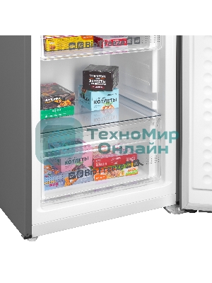 Холодильник Maunfeld MFF187NFIX10 нержавеющая сталь двухкамерный 232/98л морозилка снизу, No Frost