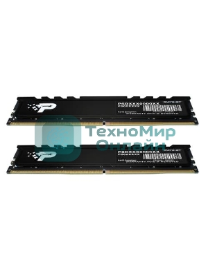 Оперативная память Patriot Signature Premium, DDR5, 16GB (2x8 GB), 4800 MHz, CL40, DIMM, радиатор, черный