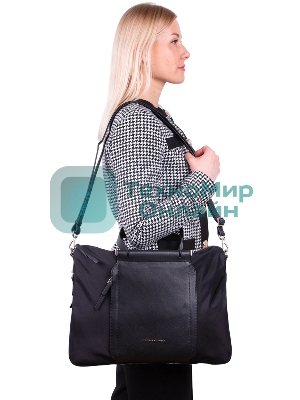 Деловая сумка женская Piquadro Lyra CA4021W92T/N с отделением для ноутбука черный ткань/натур.кожа