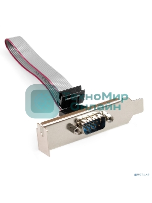 Планка портов в корпус 1xCOM ExeGate BrctDB91-LP (Com 10-pin (F) --> RS232 DB9 Male, кабель 20 см, Low Profile)
