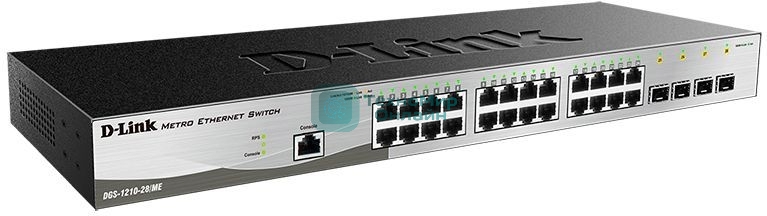 Коммутатор D-Link DGS-1210-28/ME/B1A PROJ Управляемый коммутатор 2 уровня с 24 портами 10/100/1000Base-T и 4 портами 1000Base-X SFP