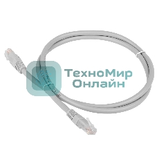 Патч-корд TWT UTP cat.6, с заливными колпачками, 10.0 м, серый