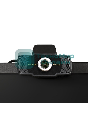 Веб-камера ExeGate BusinessPro C922 HD 1280x720, 30 кадр/с, USB Type-A, микрофон (шумоподавление), универсальное крепление, штатив в комплекте