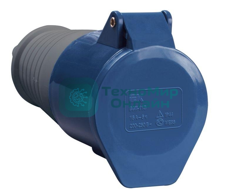 Розетка IEK PSR21-016-3 213 переносная 2Р + РЕ 16А 220В IP44 IEK