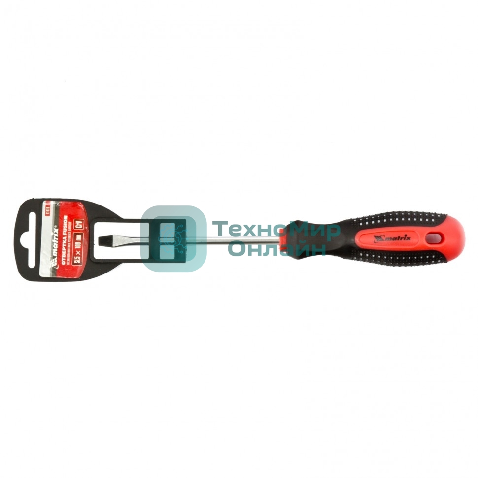 Отвертка Matrix Fusion 11419 SL5,0 х 100 мм, CrV, 3-х компонентная рукоятка 