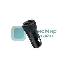 Автомобильная зарядка HOCO Z21, два порта USB, 5V, 2.4A, черный