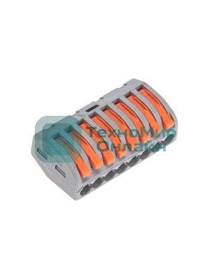 Универсальная клемма Rexant СМК 222-418, 8-проводная серый 0,08-2,5/4 мм² (20 шт/уп)