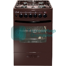 Плита комбинированная Лысьва ЭГ 401 МС-2у коричневый, конфорок 4 газовых, духовка 57 л, 50 см x 84 см x 60 см