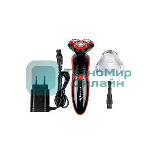 Электробритва Centek CT-2168 (красный) ротор 3D, влажное бритье, 3 плав.головки, 2-ные лезвия, до 50 мин раб