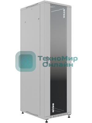 Шкаф серверный NTSS Премиум (NTSS-R42U6080GS) напольный 42U 600x800мм пер.дв.стекл металл 900кг серый IP20 сталь