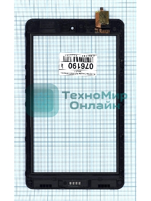 Сенсорное стекло (тачскрин) для Irbis TQ72. черное с рамкой