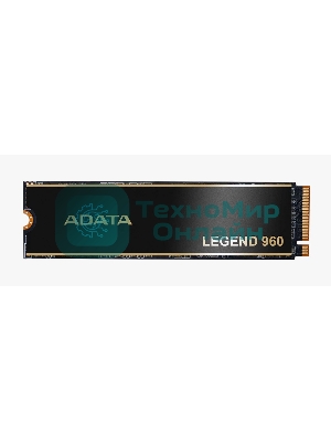 Накопитель SSD ADATA LEGEND 960, 2Tb, PCIe 4.0 x4, M.2 2280, NVMe, R/W 7400/6800, с радиатором